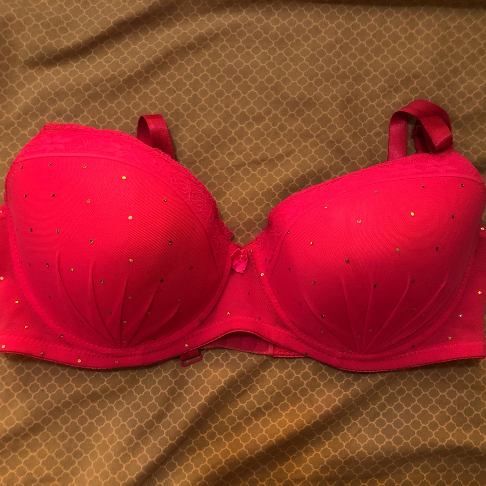 Hot pink bra with sparkles NEW